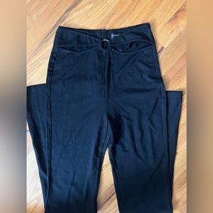 White fox cut out pants